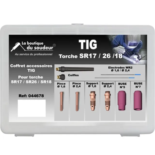 LA BOUTIQUE DU SOUDEUR TIG SR17 SR18 SR26 coffret torche AC/DC