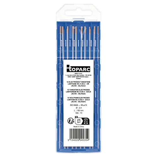 GYS WL15 électrodes tungstène Ø 2,4 mm x10 lanthane