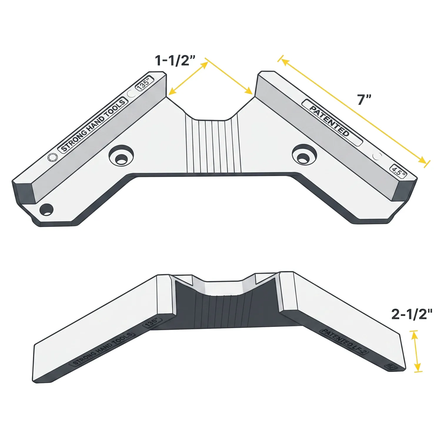 Strong Hand Tru-Angle gabarit de soudage à 90° en aluminium