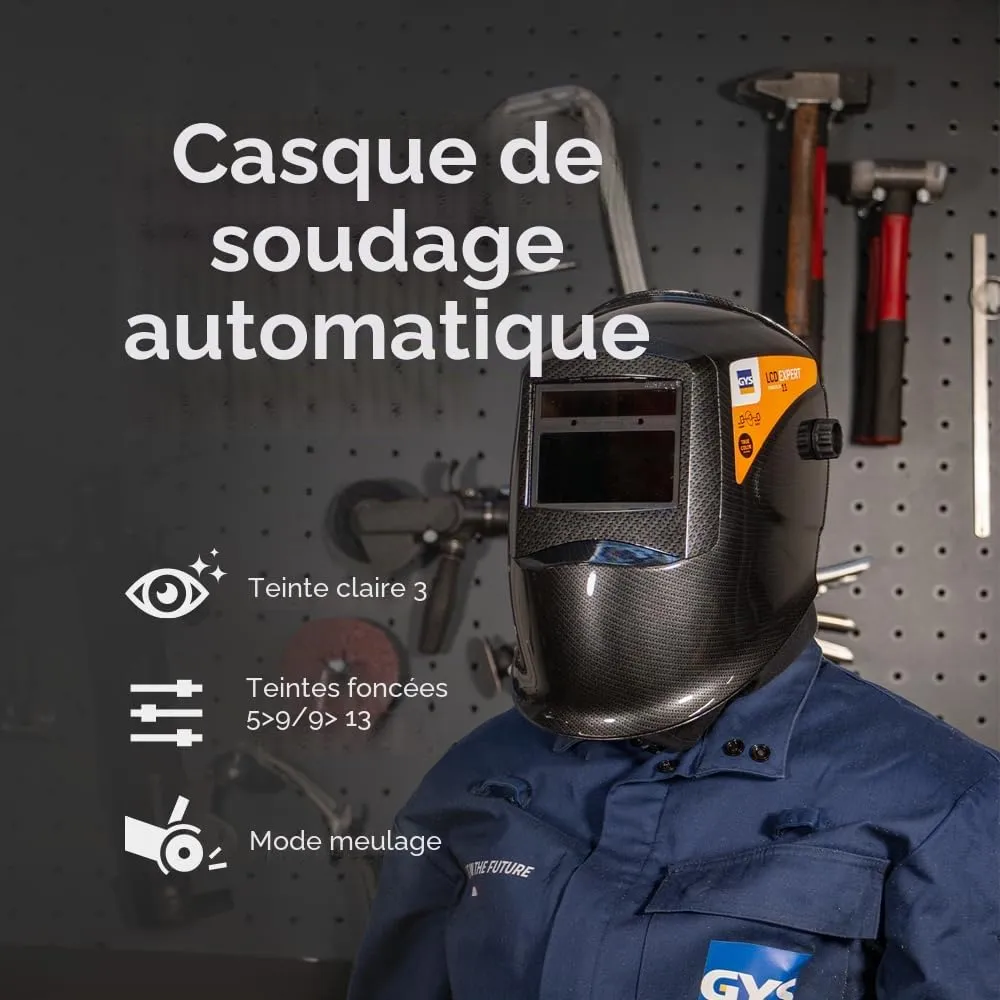 GYS EXPERT 11 CARBON masque de soudage LCD True Color teinte 3/11