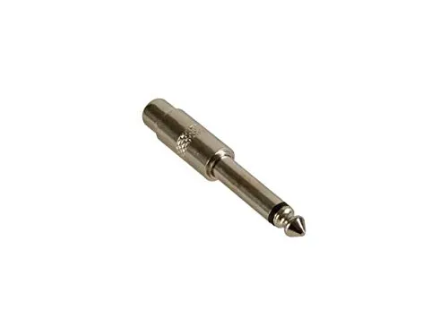 Velleman adaptateur RCA femelle vers jack mâle 6,35 mm mono nickelé