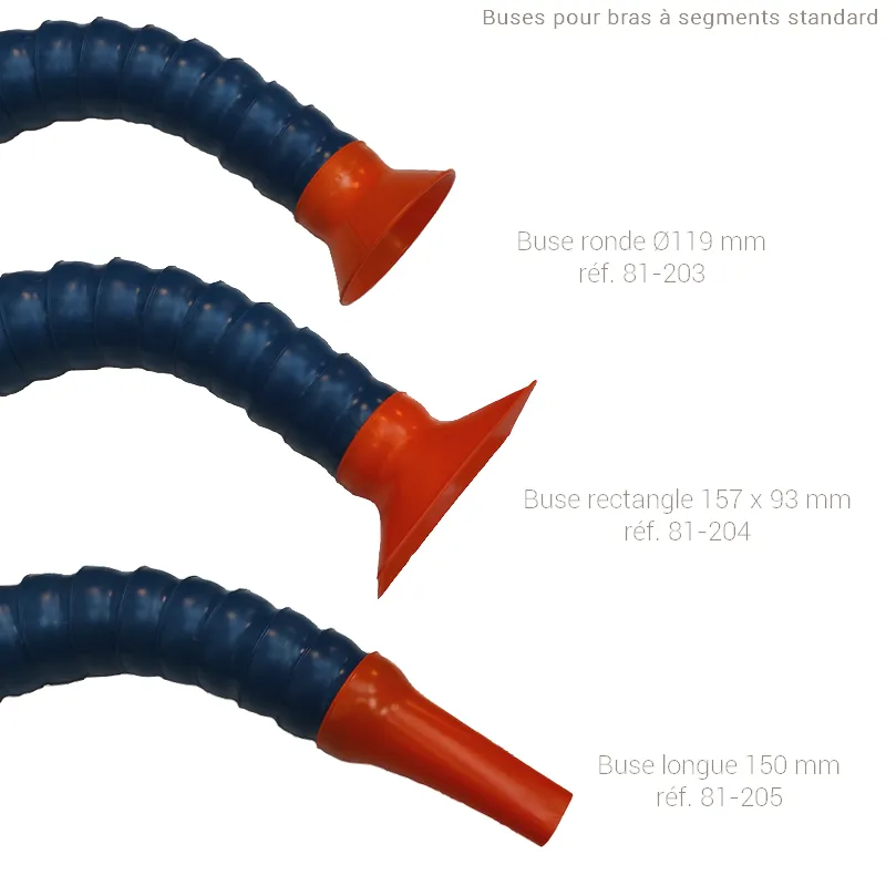 FTM Technologies Bras d’aspiration à segments standard Ø 62 mm rigide