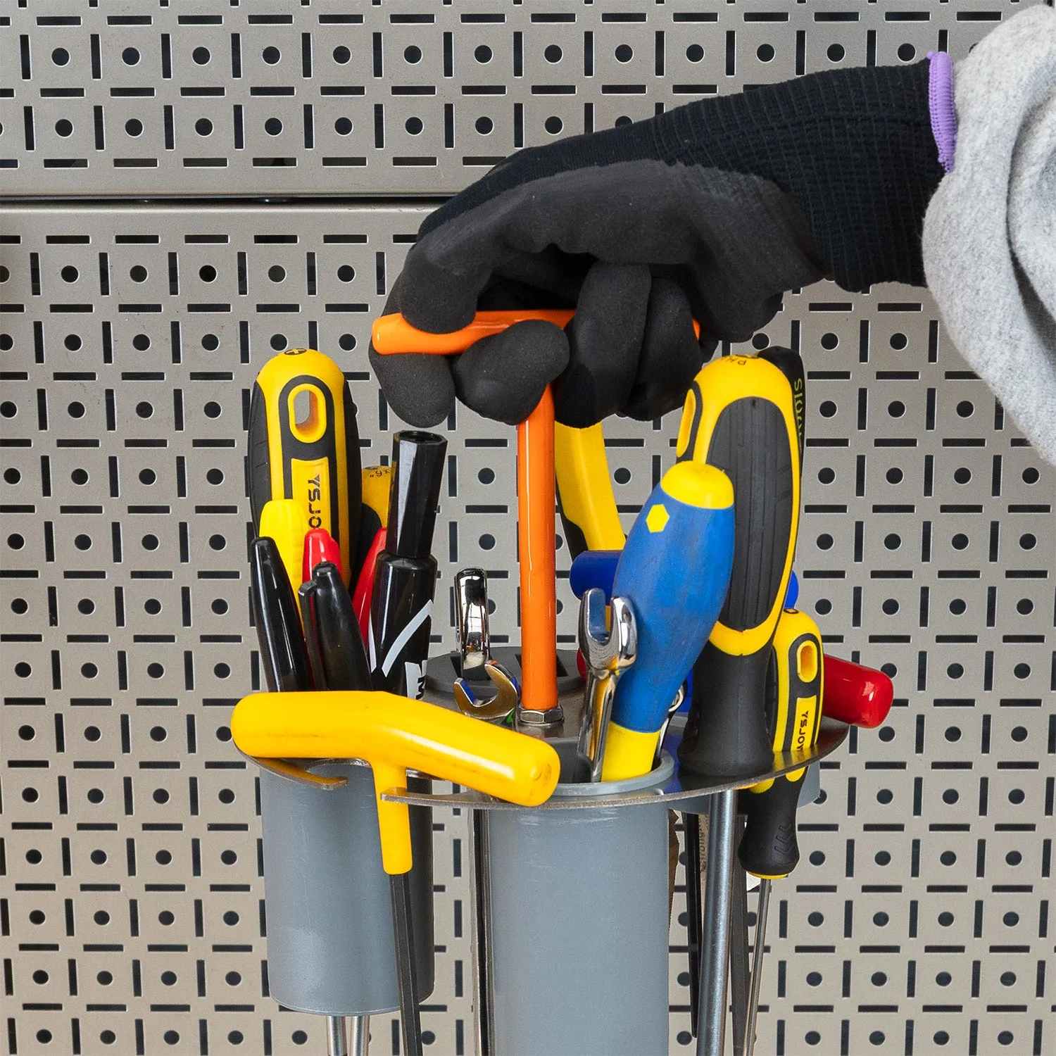 Strong Hand Europe plateau à outils rond inox portatif multi-niveaux
