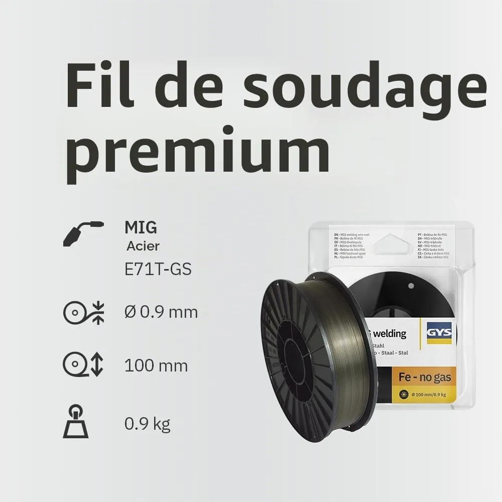 GYS TOPARC fil fourré Ø 0,9 mm 0,9 kg sans gaz