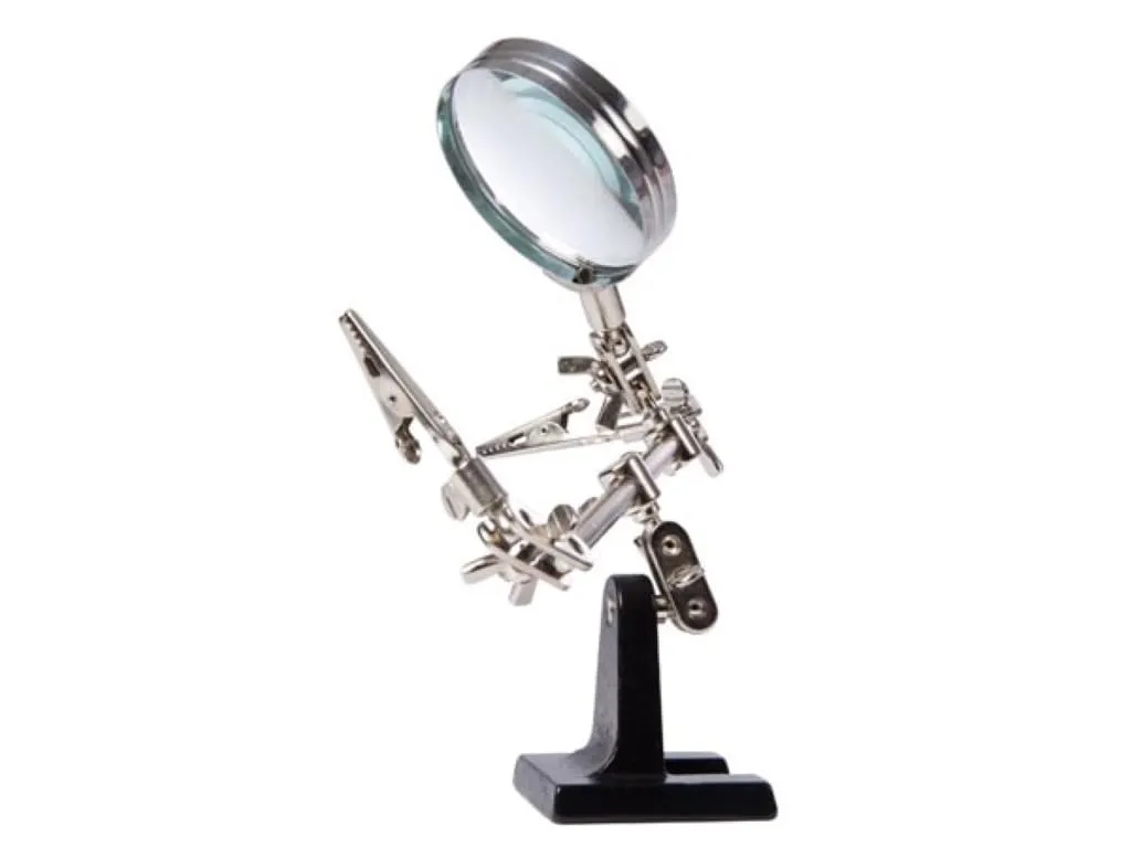 Velleman VTLLAMP troisième main avec loupe 20 x 6 x 13 cm x 2,5