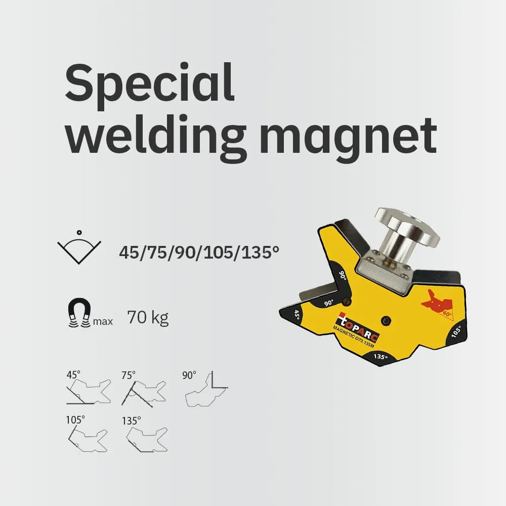 GYS Magnetic D70.135M positionneur de soudage multi-angle 70 kg ON/OFF