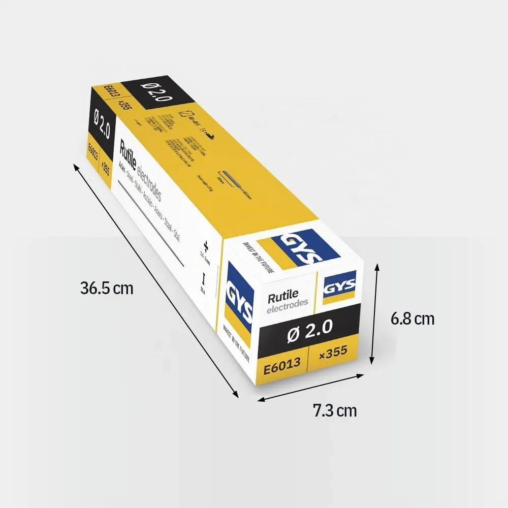 GYS 355 électrodes rutiles E6013 Ø 2 mm × 350 mm acier