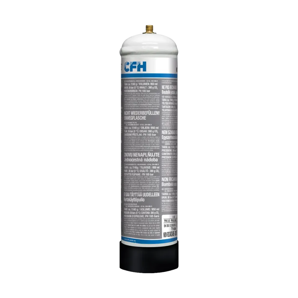 CFH KD 512 bouteille de CO₂ 390 g pour soudage MAG
