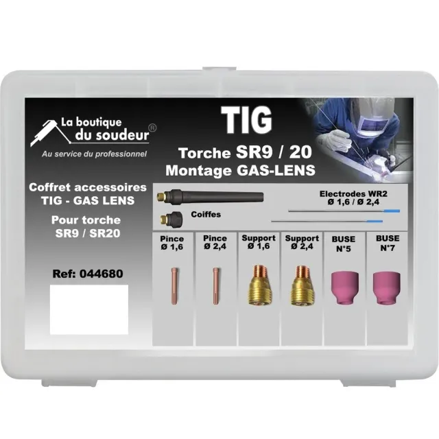LA BOUTIQUE DU SOUDEUR Coffret TIG SR9 SR20 GAS-LENS
