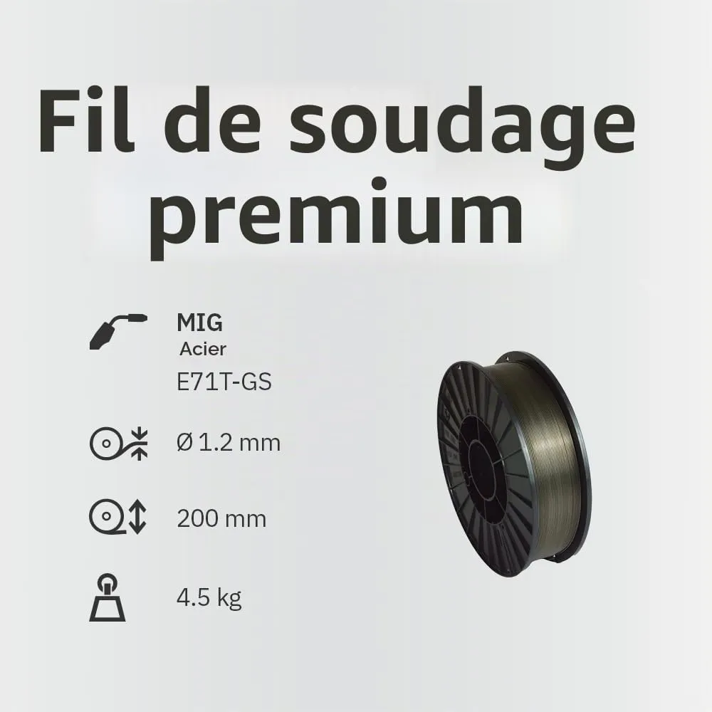 GYS fil fourré sans gaz bobine 4,5 kg 1,2 mm