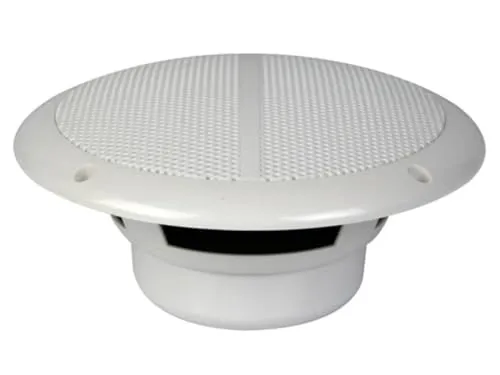 Velleman GP Series enceintes encastrables rondes 6,5 pouces blanches, paire, résistantes à l’eau