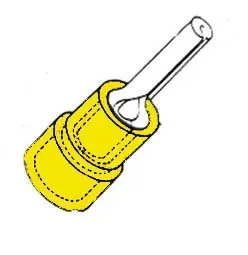 Velleman GP Series cosse cylindrique femelle jaune isolée