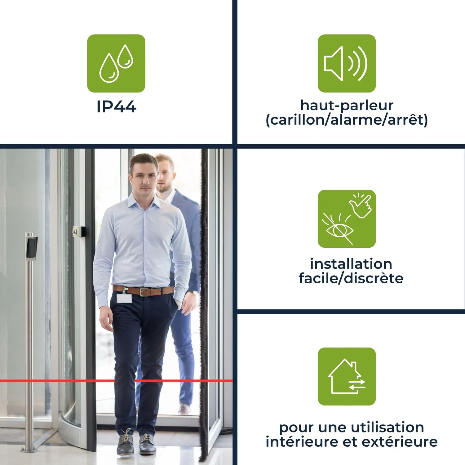 Velleman barrière infrarouge sans fil 7 m IP44 détecteur