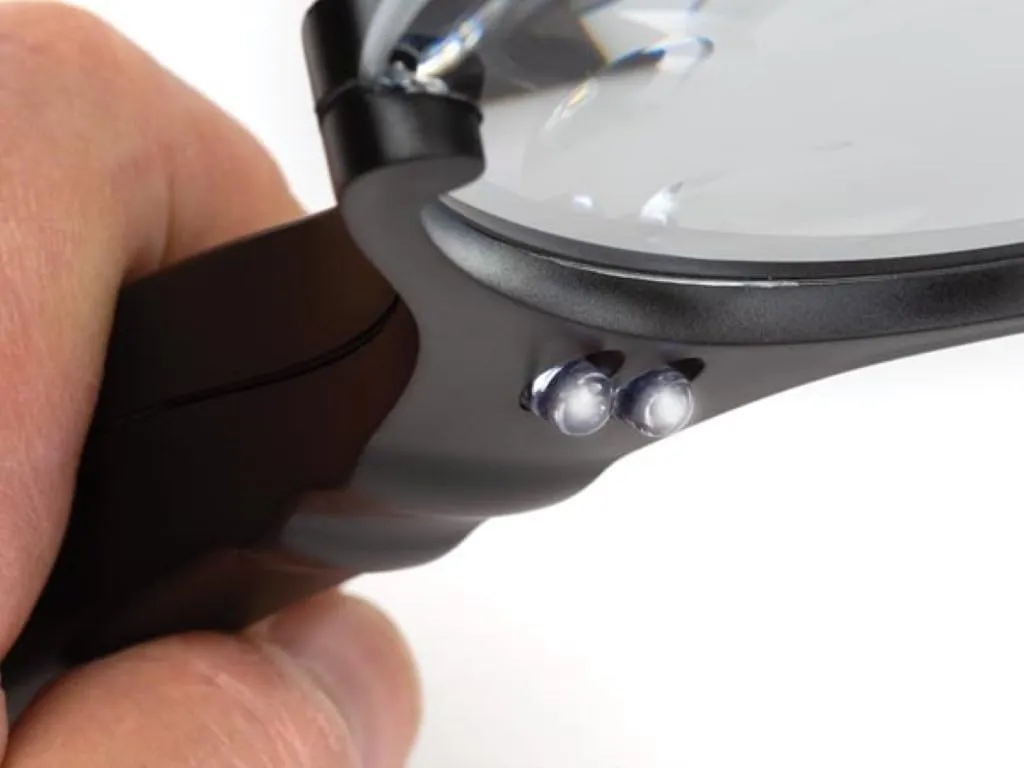 Velleman VTLLAMP loupe à main LED 12 pièces grossissement 2,5x/4x
