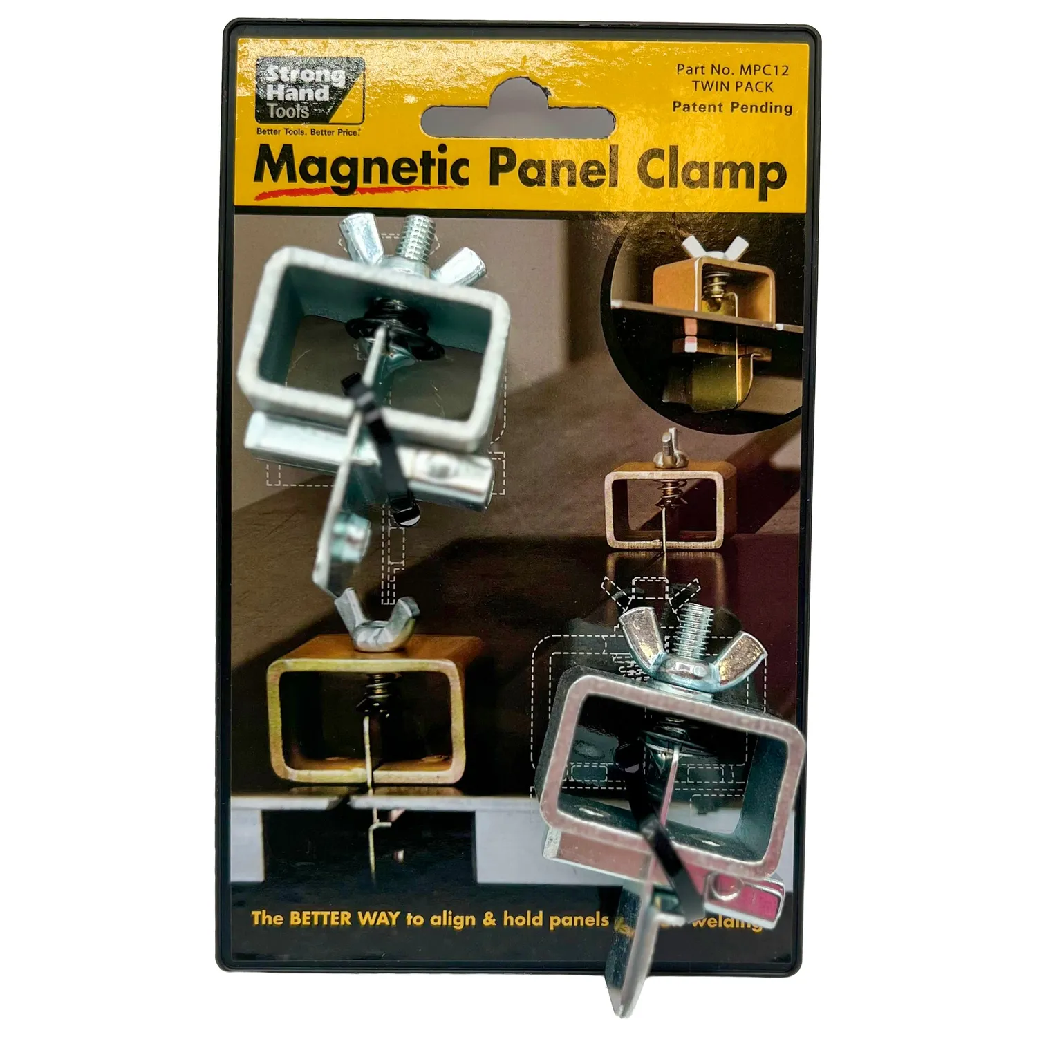 STRONG HAND EUROPE Magnetic Panel Clamps pince magnétique 2 pièces, ouverture 5 mm