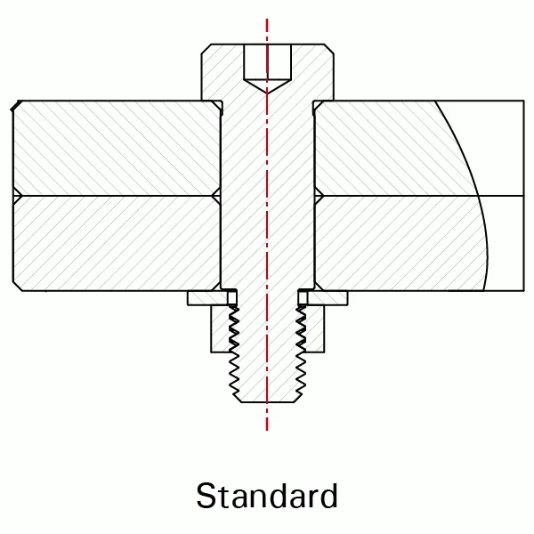 STRONG HAND EUROPE Socket Head Shoulder Bolts vis à épaulement H 1/2 po, trous 5/8 po