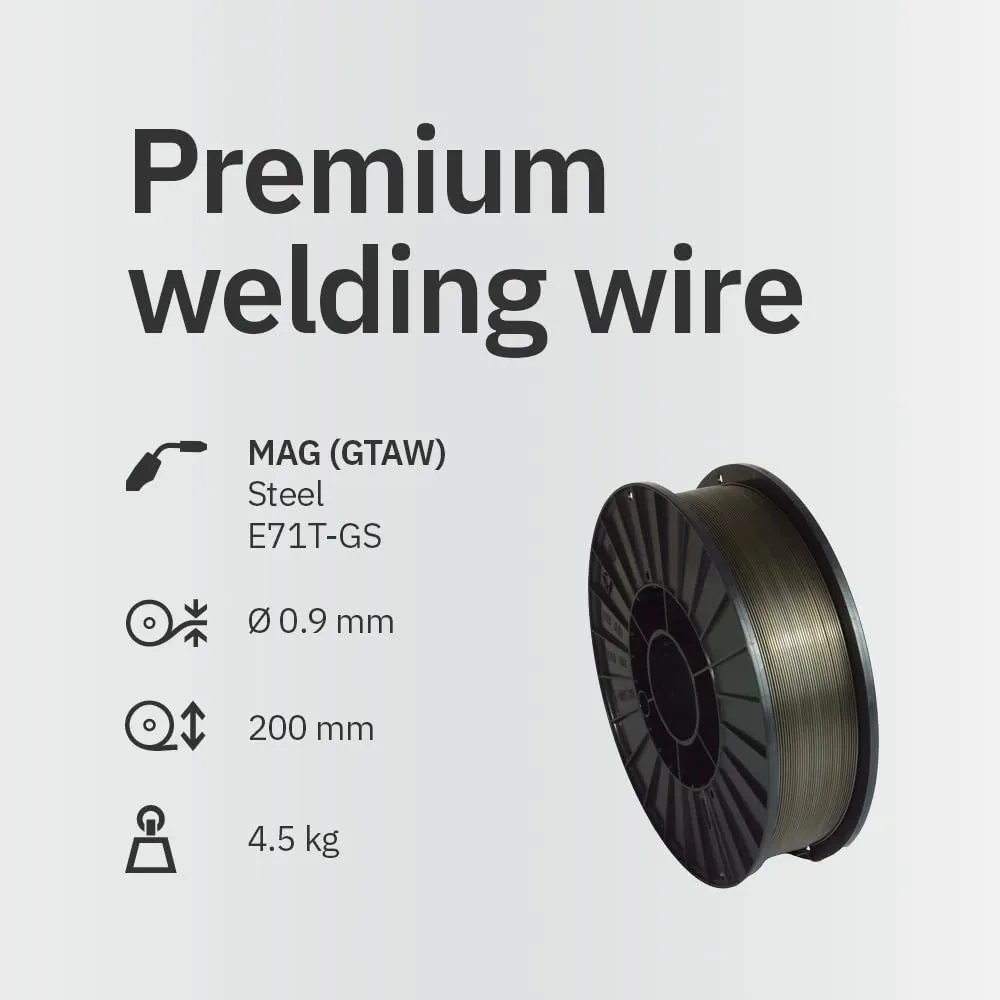 GYS E71T-GS fil fourré MIG MAG 0,9 mm bobine 4,5 kg sans gaz