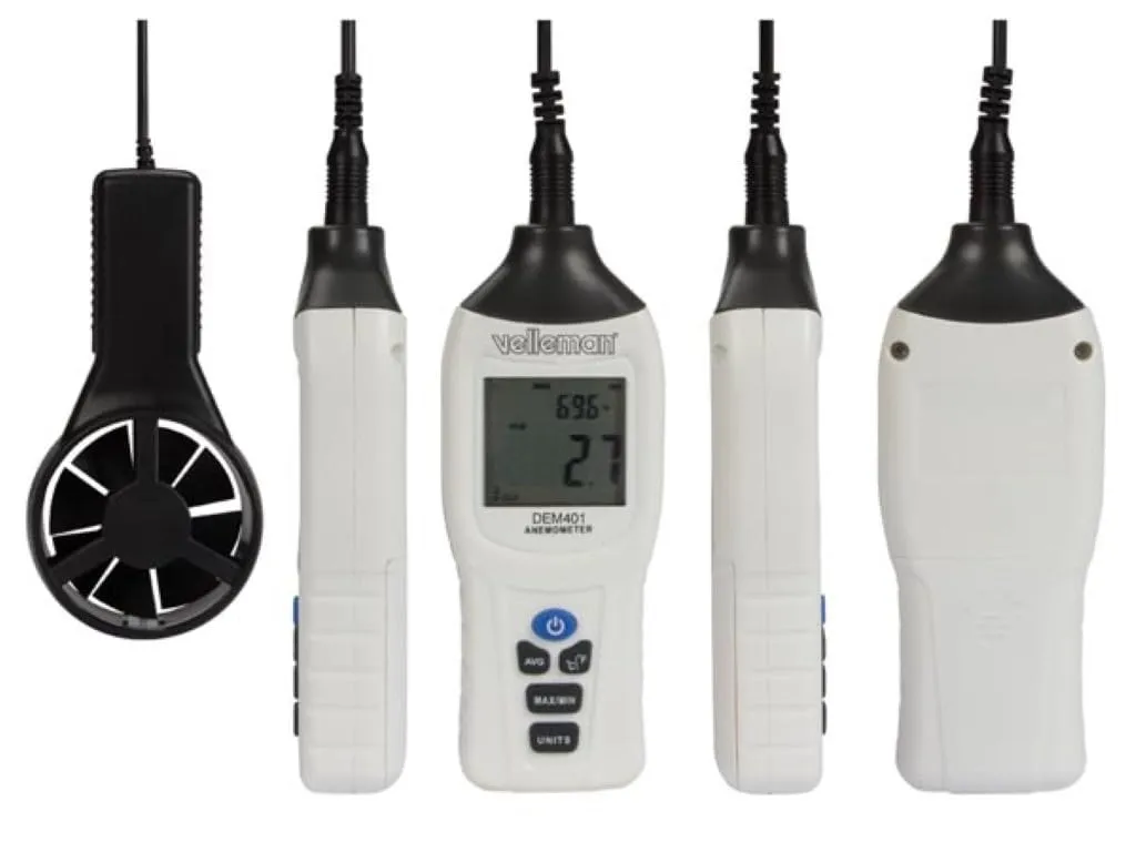 Velleman GP Series thermomètre-anémomètre numérique portable