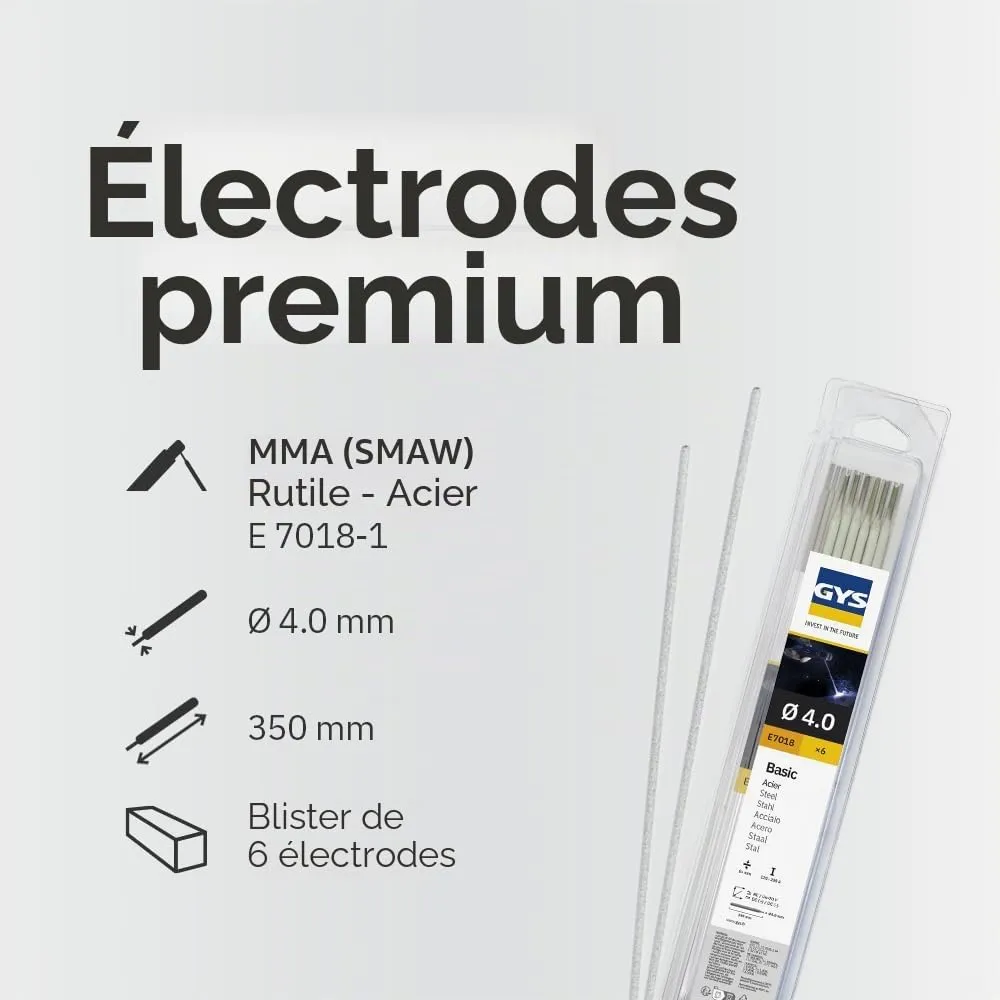 GYS E7018 électrodes MMA basiques Ø4,0mm x6