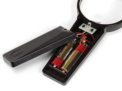 Velleman VTLLAMP loupe à main LED 2x/4x noire