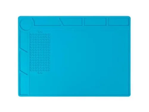 Velleman GP tapis de soudure silicone 350 x 250 mm bleu 500 °C