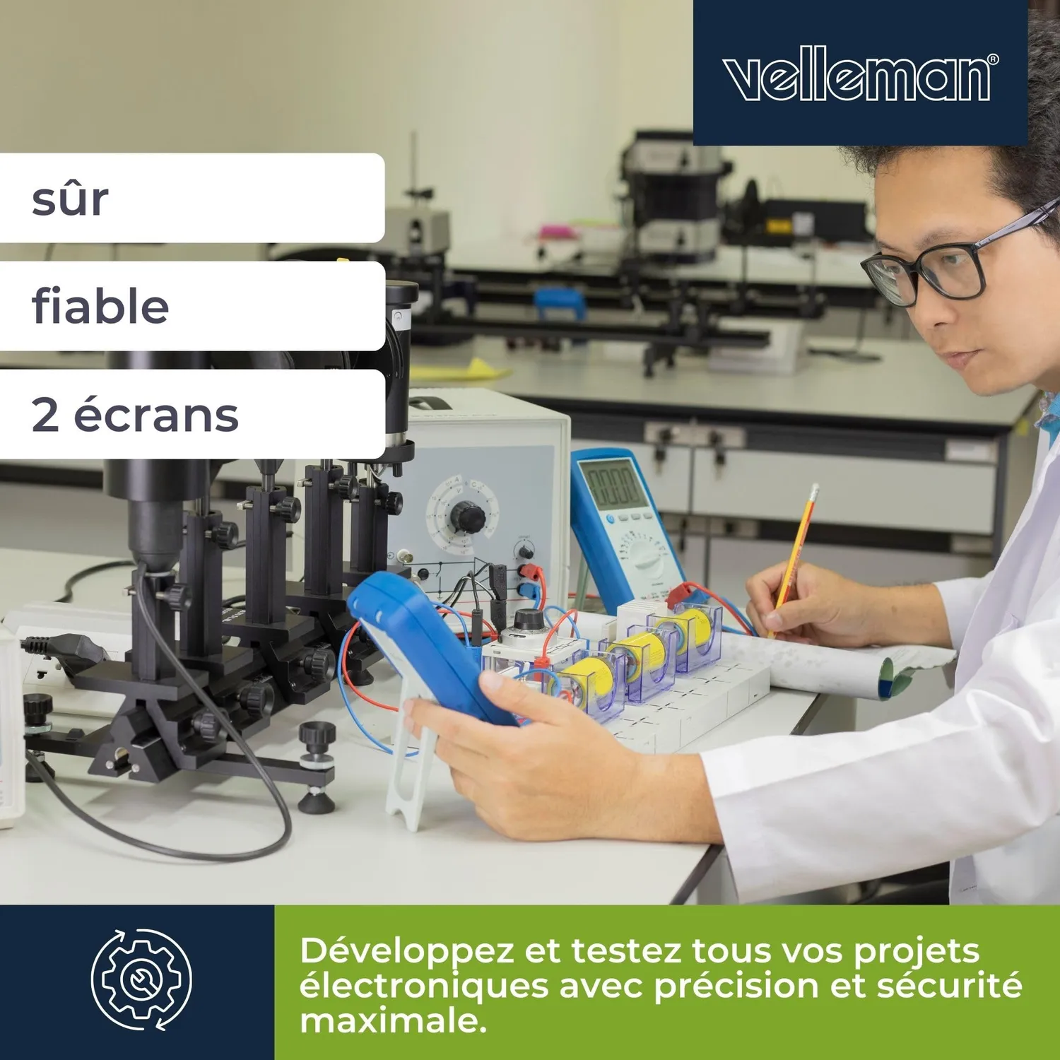 Velleman GP alimentation de laboratoire réglable 0–30 V 0–10 A LCD