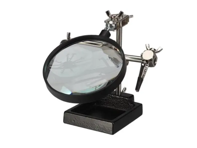 Velleman VTLLAMP Series troisième main avec loupe 1,75× éclairée