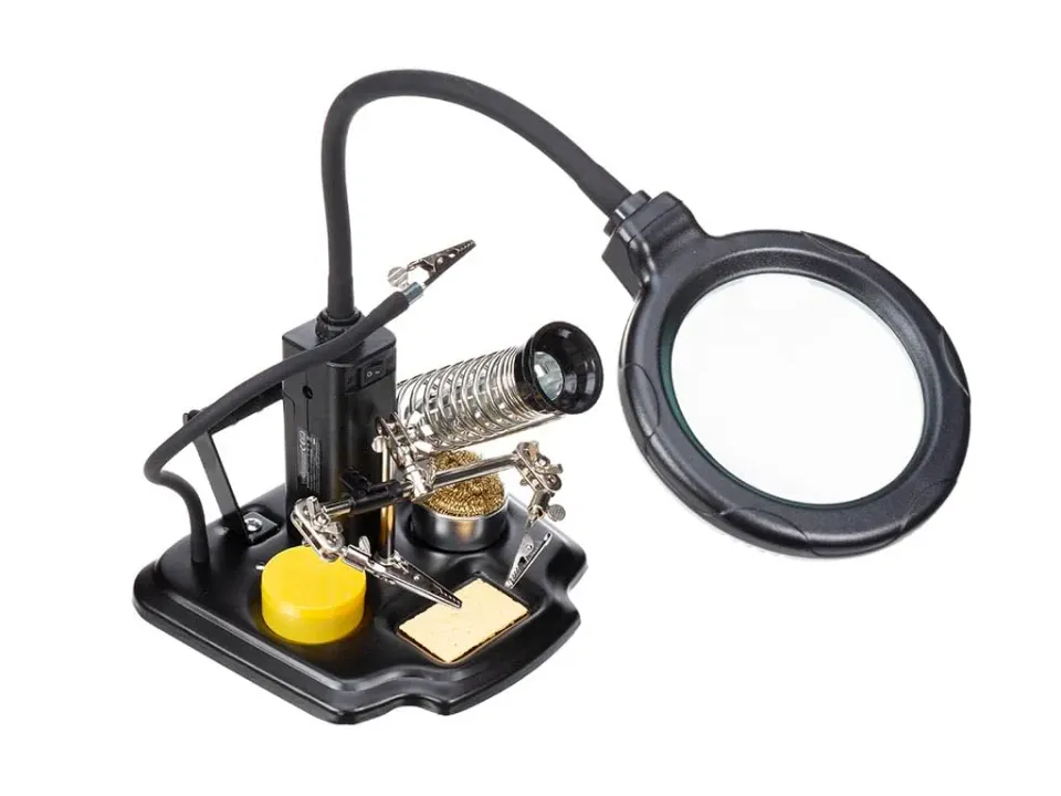 Velleman troisième main multifonctionnelle avec loupe pour soudage