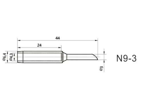 Velleman VTSS220 panne de fer à souder 3 mm biseautée