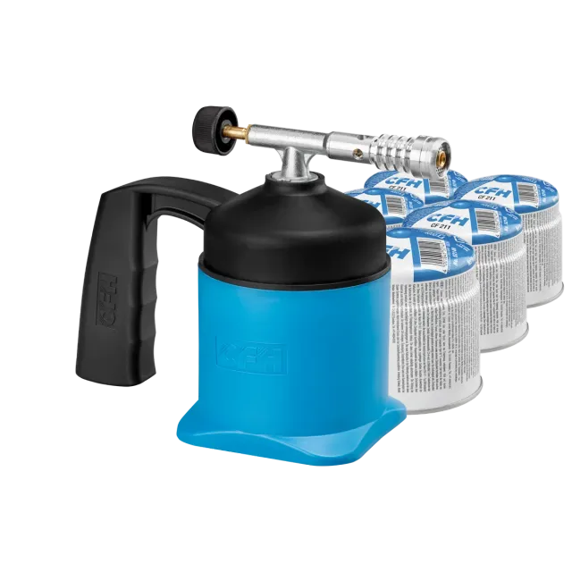 CFH Lötmeister LM 1000 lampe à souder avec 5 cartouches