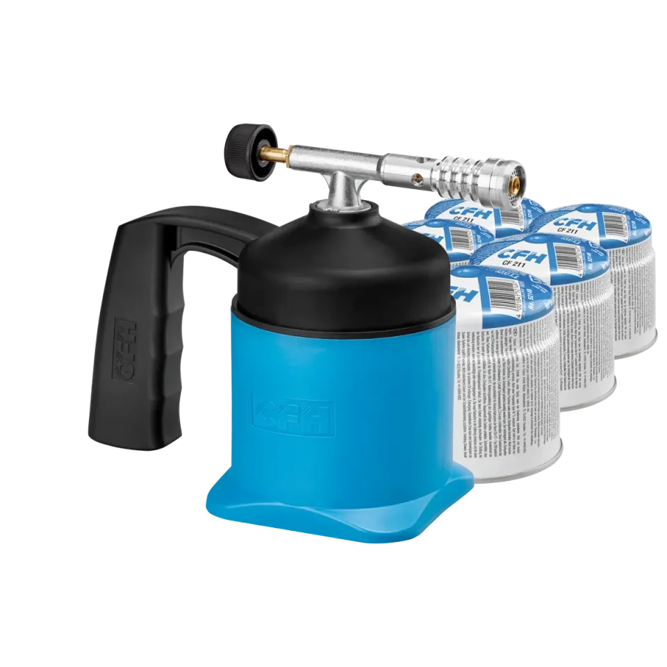 CFH Lötmeister LM 1000 lampe à souder avec 5 cartouches