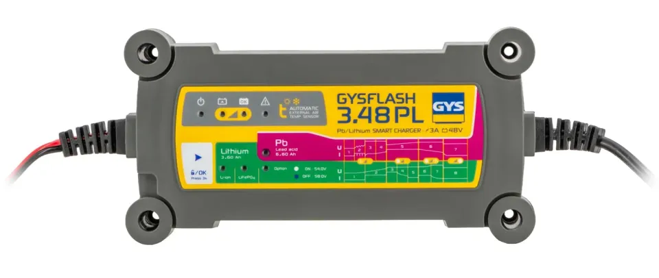 GYS GYSFLASH 3.48 PL chargeur batterie 48 V intelligent