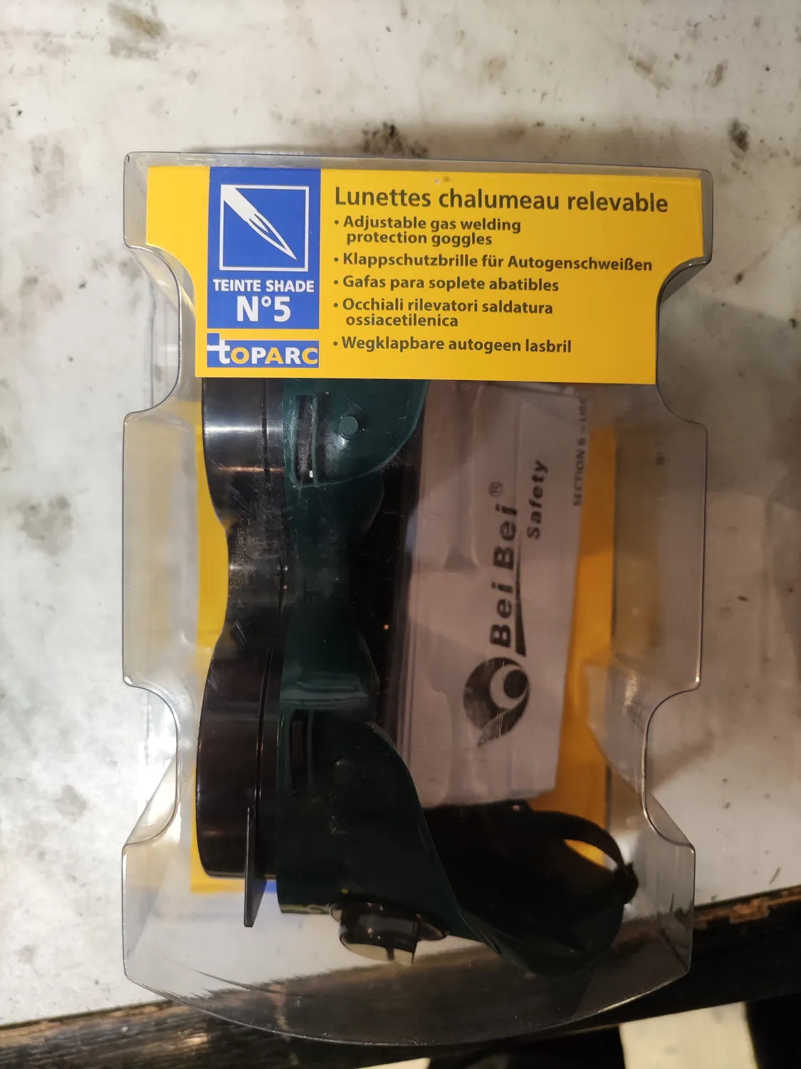TOPARC lunettes de soudage au chalumeau relevables teinte 5
