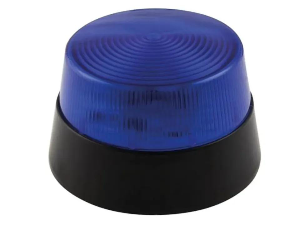 Velleman Edge Lit feu clignotant LED bleu 12 V 77 mm intérieur