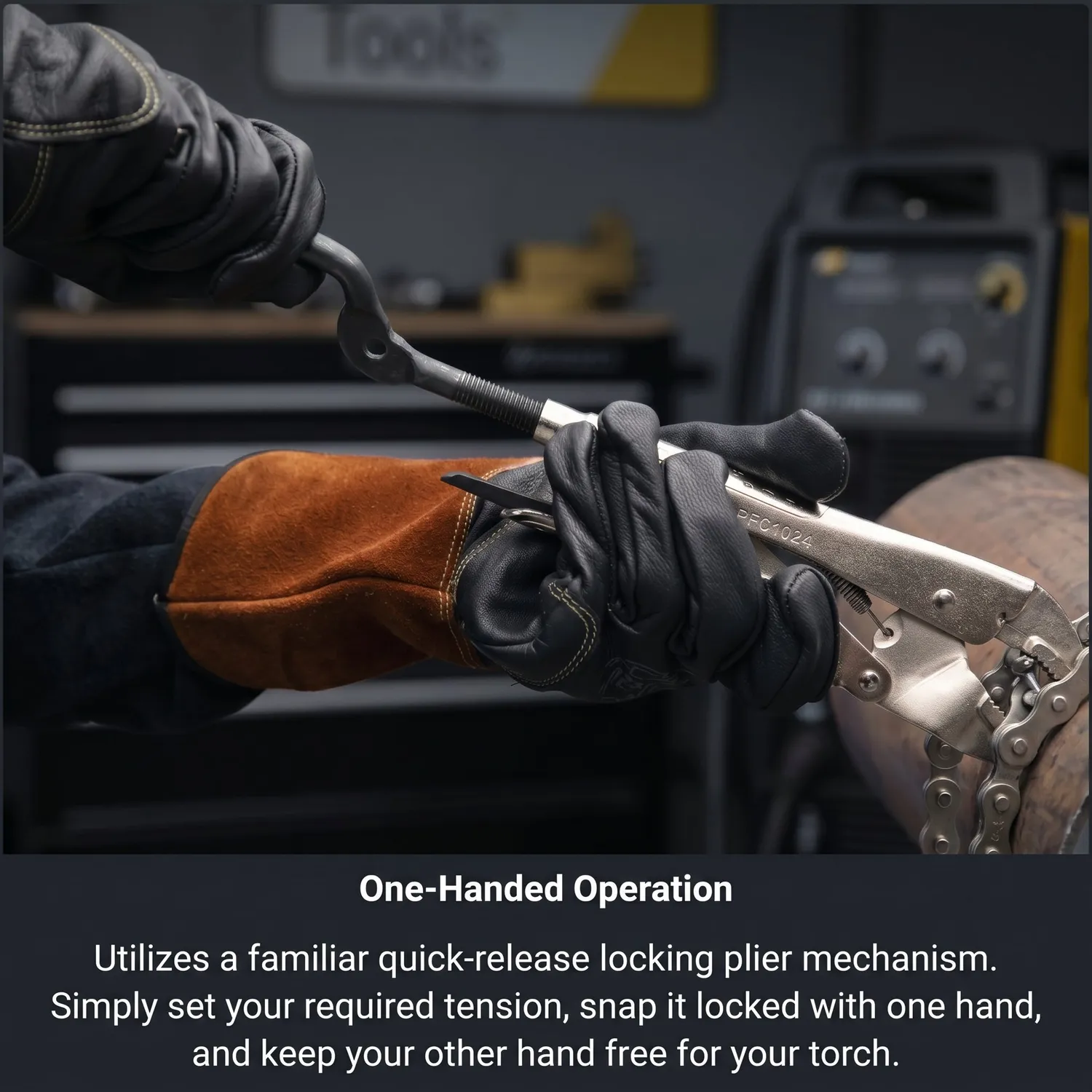 Strong Hand Europe The Python pince chaine alignement tubes inox 360°