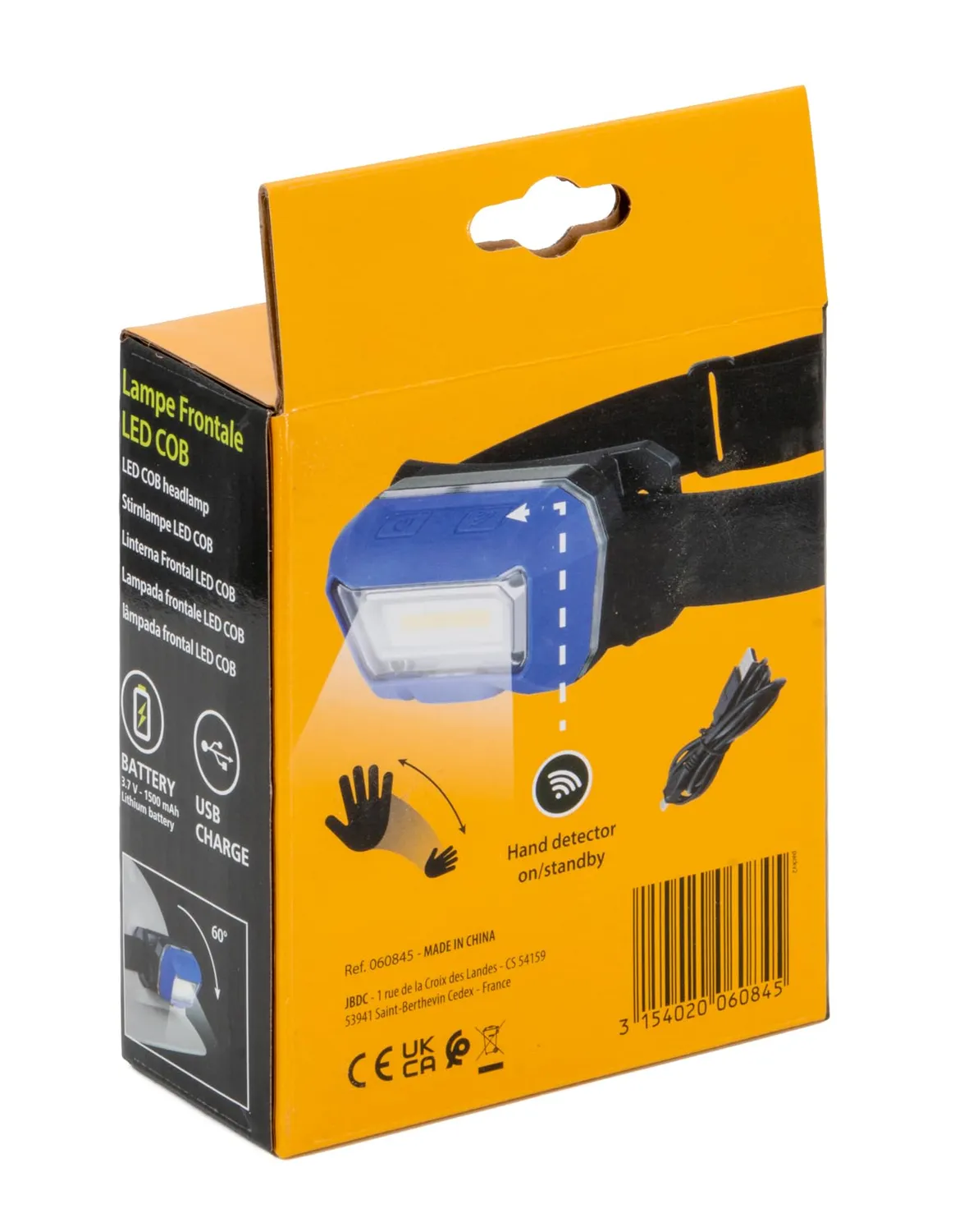 GYS lampe frontale LED COB rechargeable 280 lumens