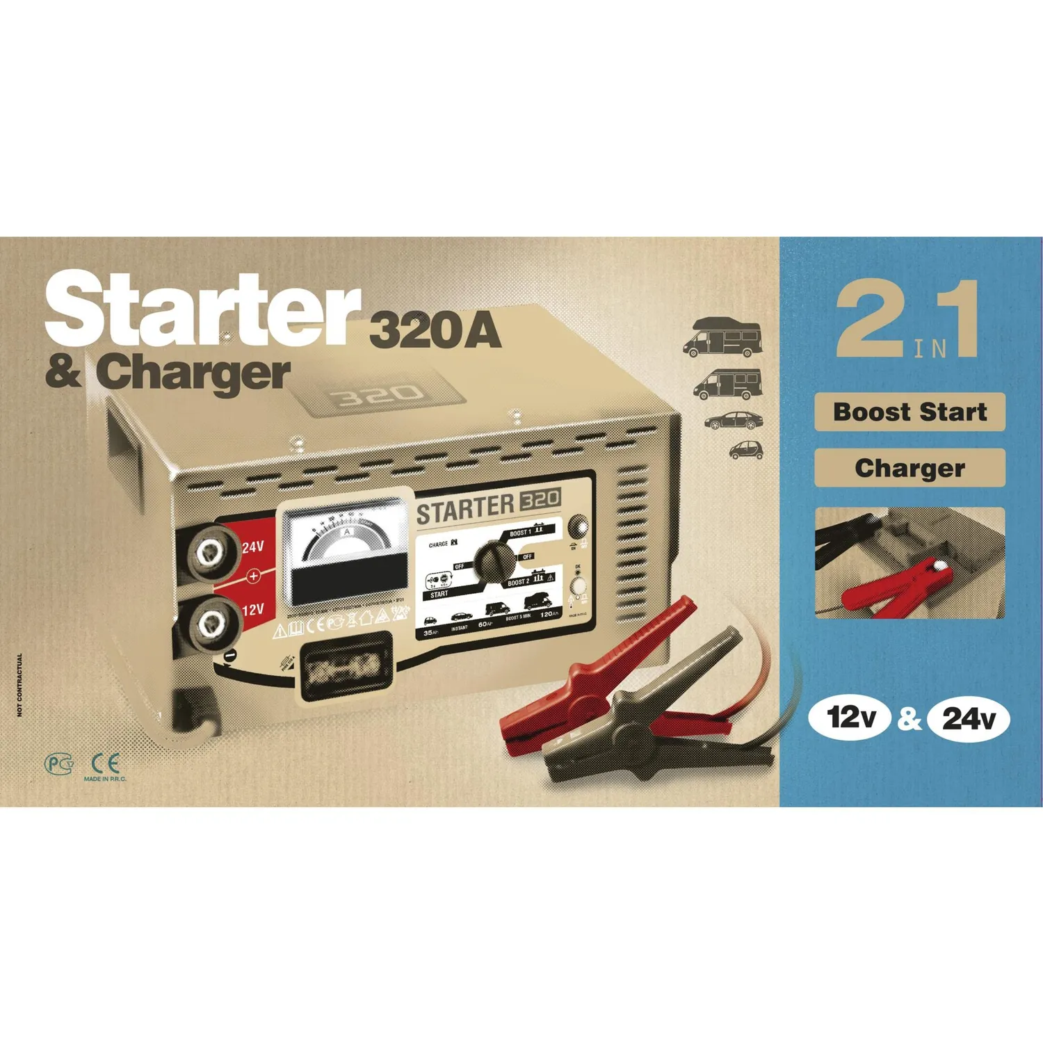 GYS Neostart 320 chargeur démarreur 12/24 V batteries plomb