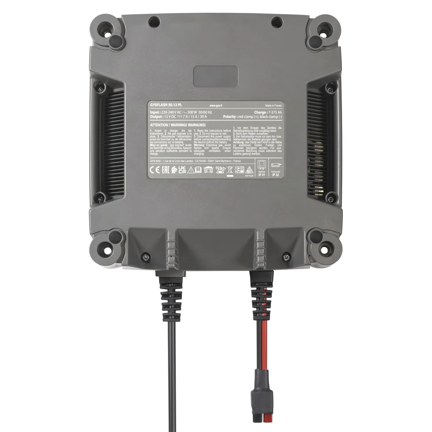 GYS GYSFLASH 30.12 PL chargeur batterie 12V 30A