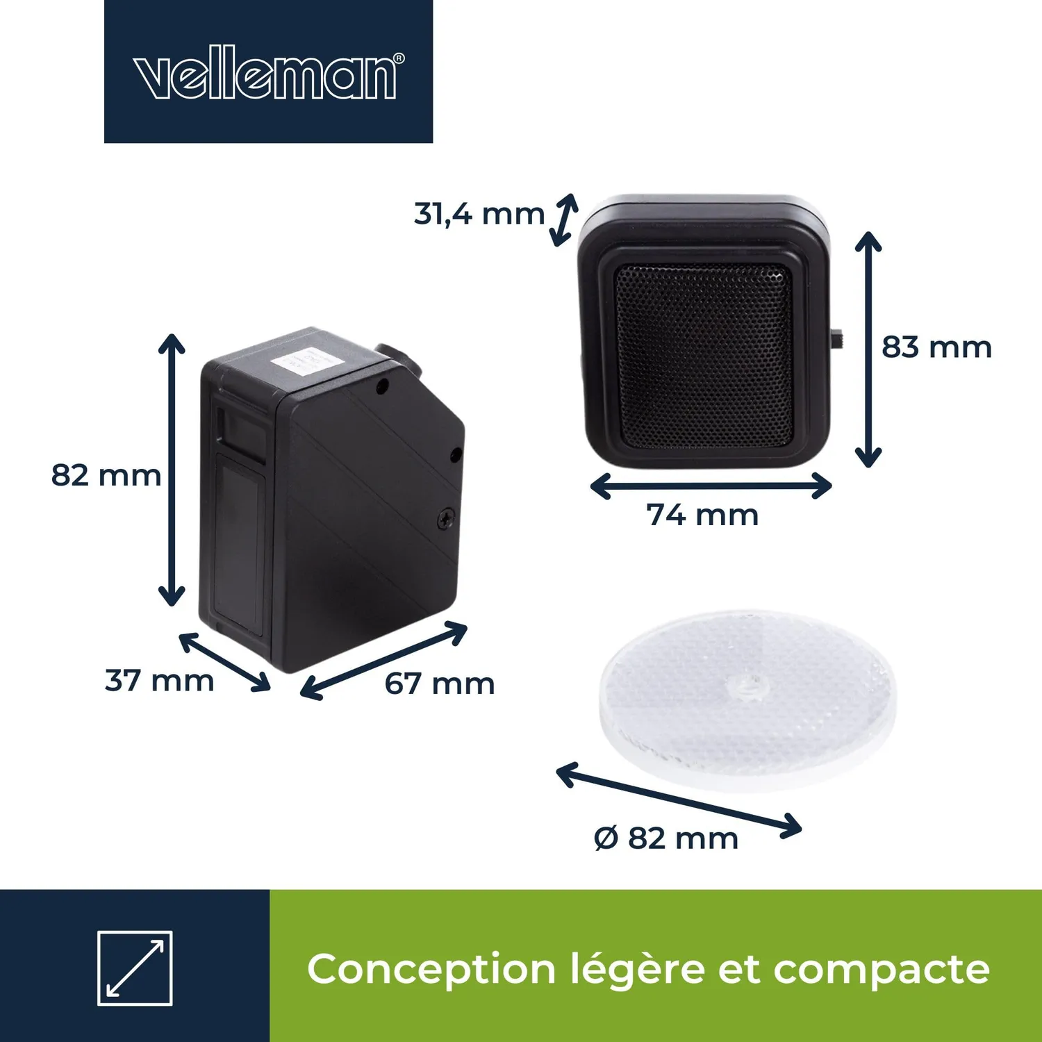 Velleman barrière infrarouge sans fil 7 m IP44 détecteur