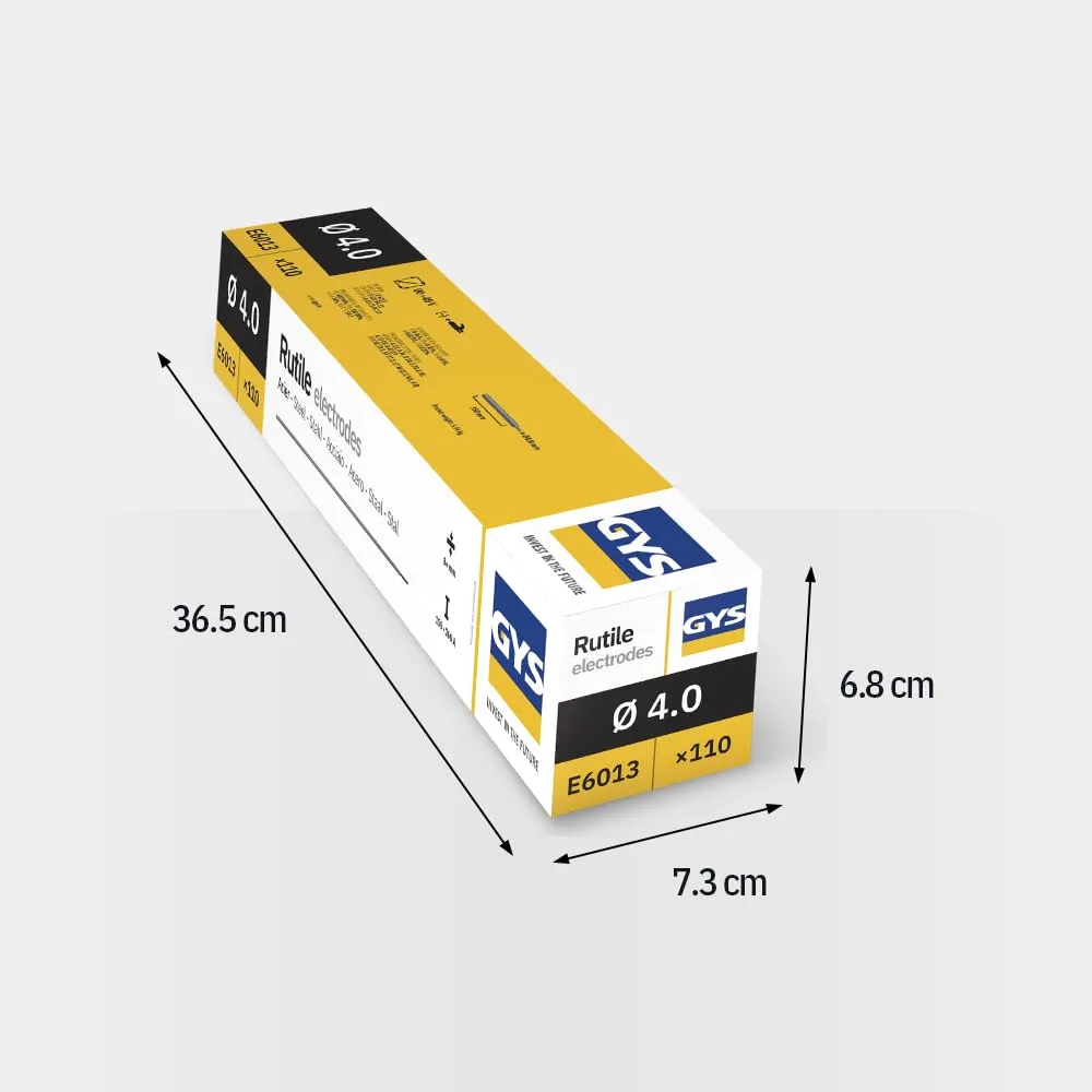 GYS E6013 électrodes rutiles acier Ø 4,0 mm étui 110