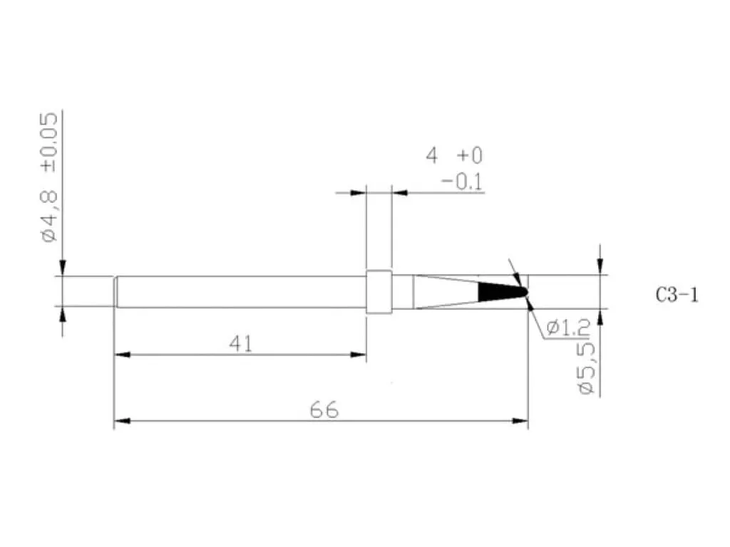 Velleman GP Series panne de rechange VTS30LF conique 1,2 mm
