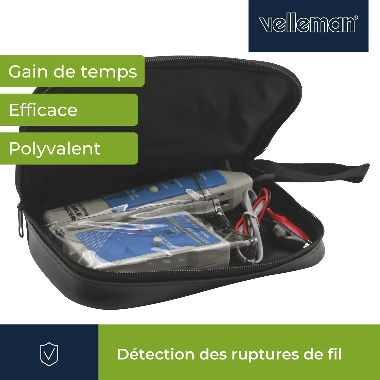Velleman GP Series traceur et testeur de câbles LAN RJ45 RJ11 RJ12