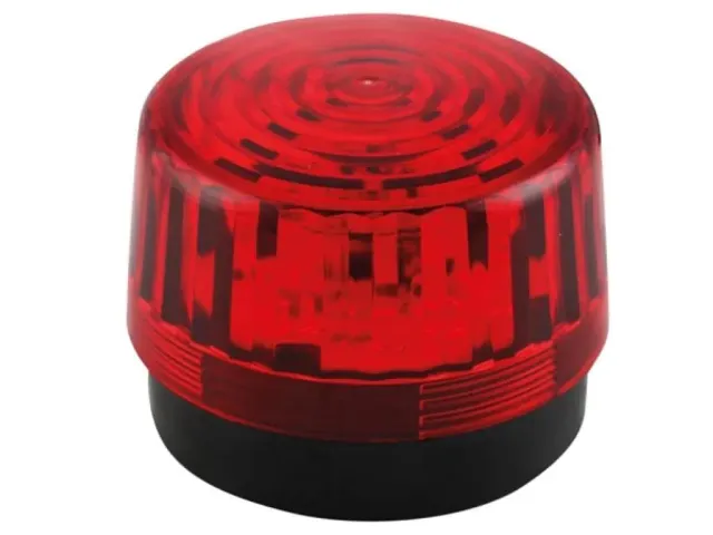 Velleman Edge Lit Series feu clignotant LED rouge 100 mm 12 V