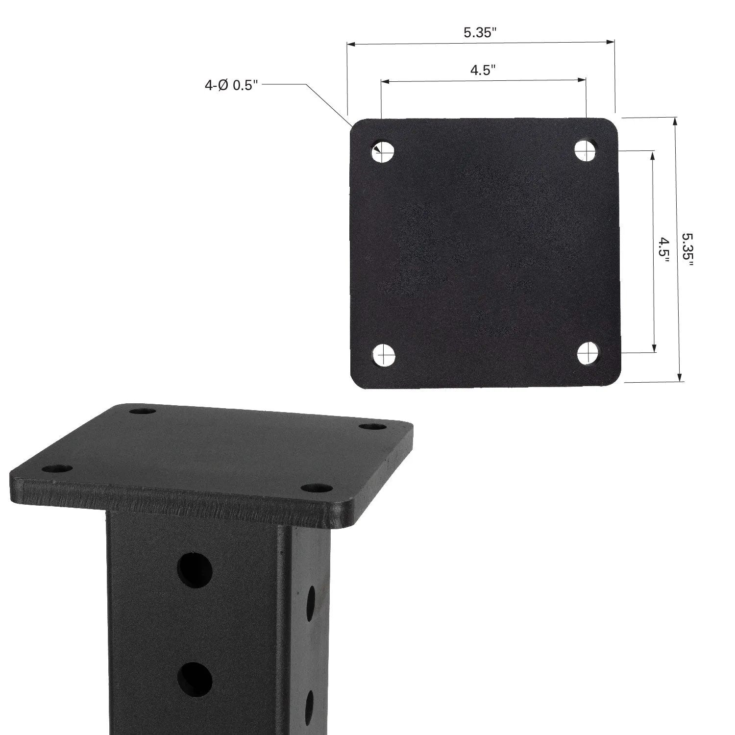 STRONG HAND EUROPE Alpha 5/8 Square Table Legs pieds carrés 24-1/4 pouces