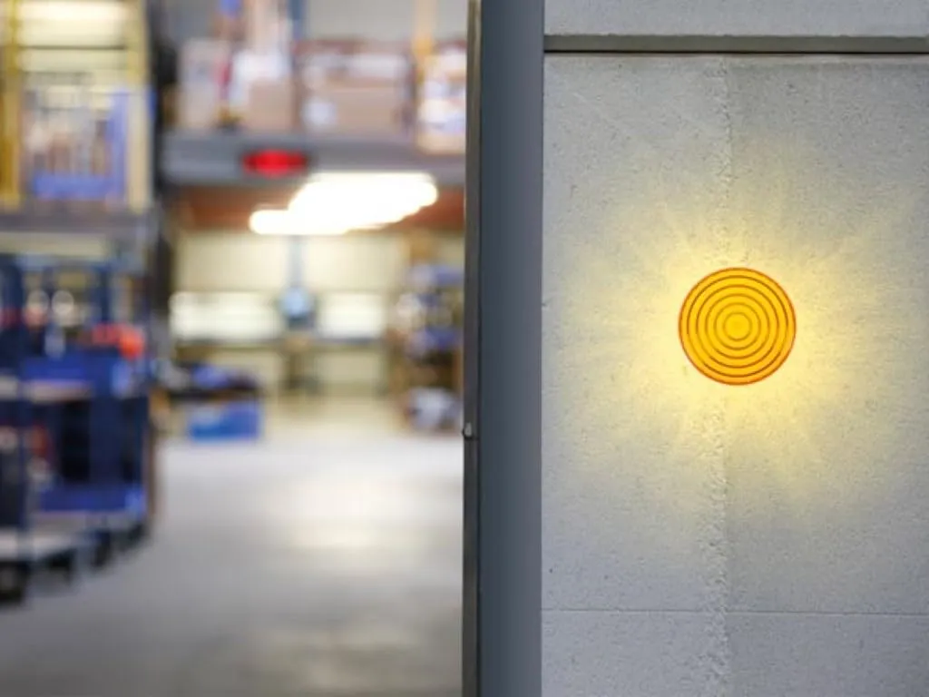 Velleman Edge Lit feu clignotant LED ambre 12 V intérieur Ø 100 mm