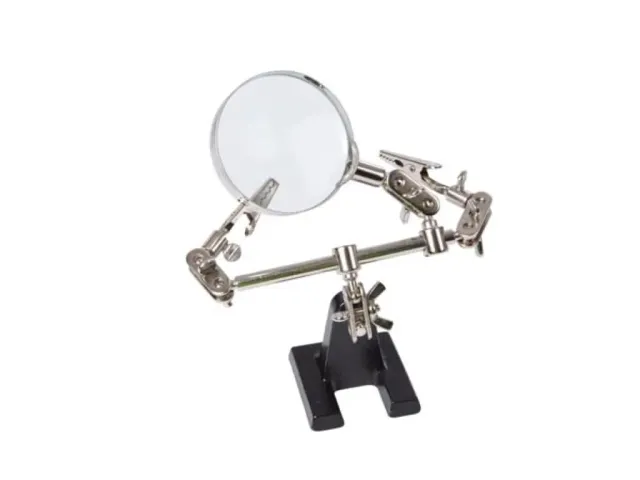 Velleman VTLLAMP troisième main avec loupe 20 x 6 x 13 cm x 2,5