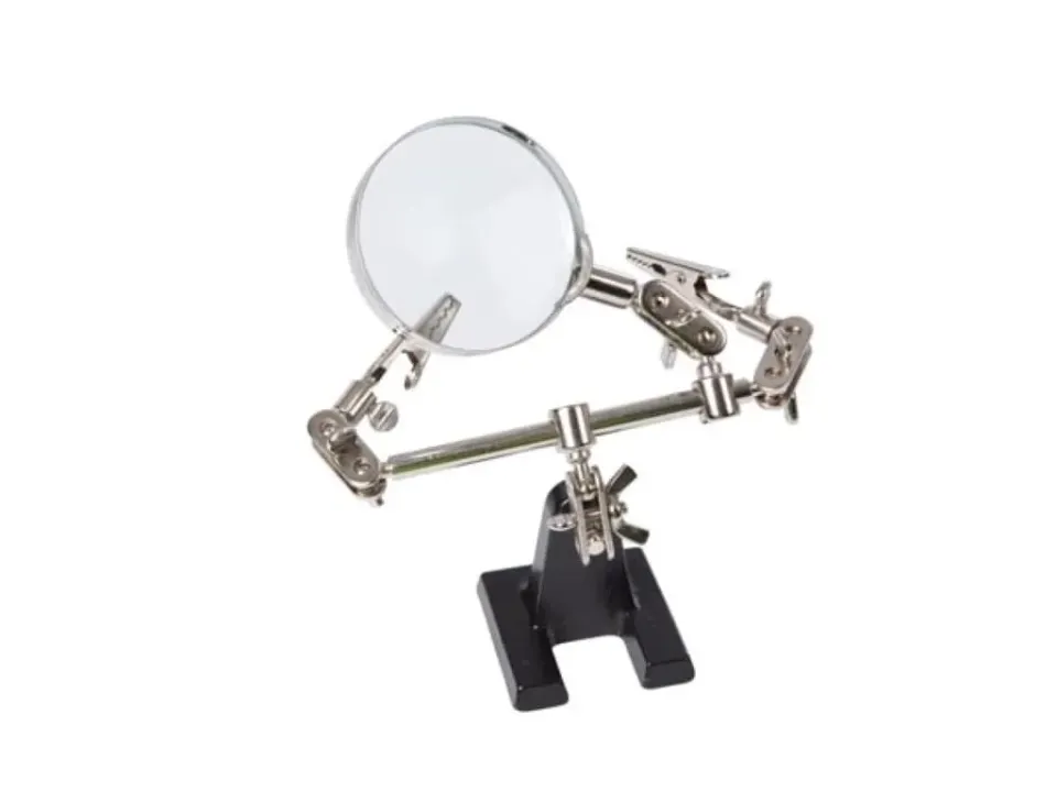 Velleman VTLLAMP troisième main avec loupe 20 x 6 x 13 cm x 2,5