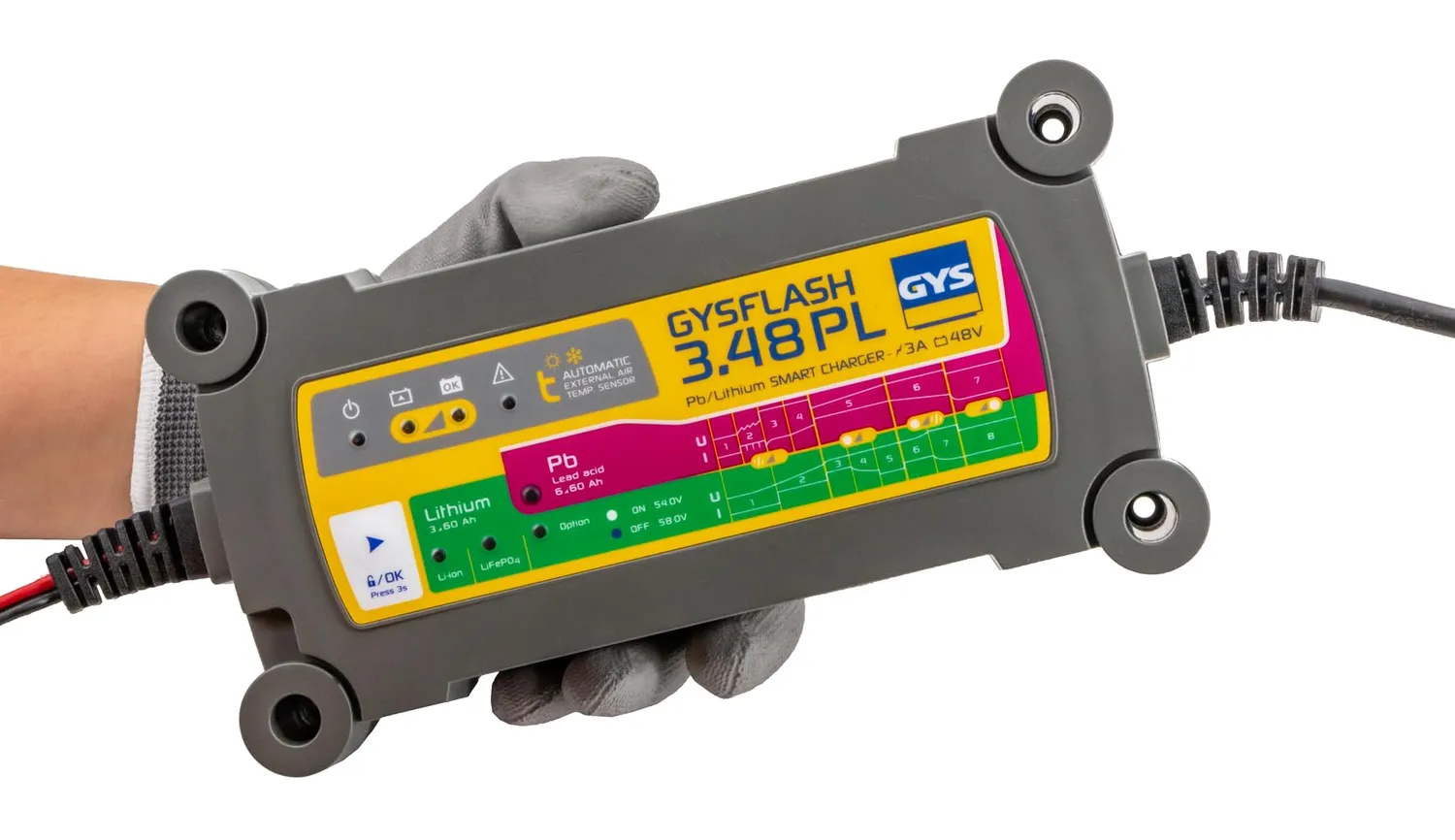 GYS GYSFLASH 3.48 PL chargeur batterie 48 V intelligent