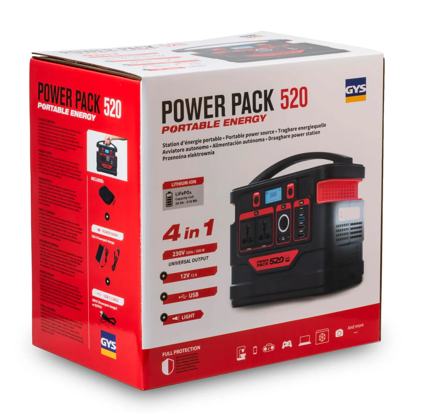 GYS Power Pack 520 station d’énergie portable LiFePO4
