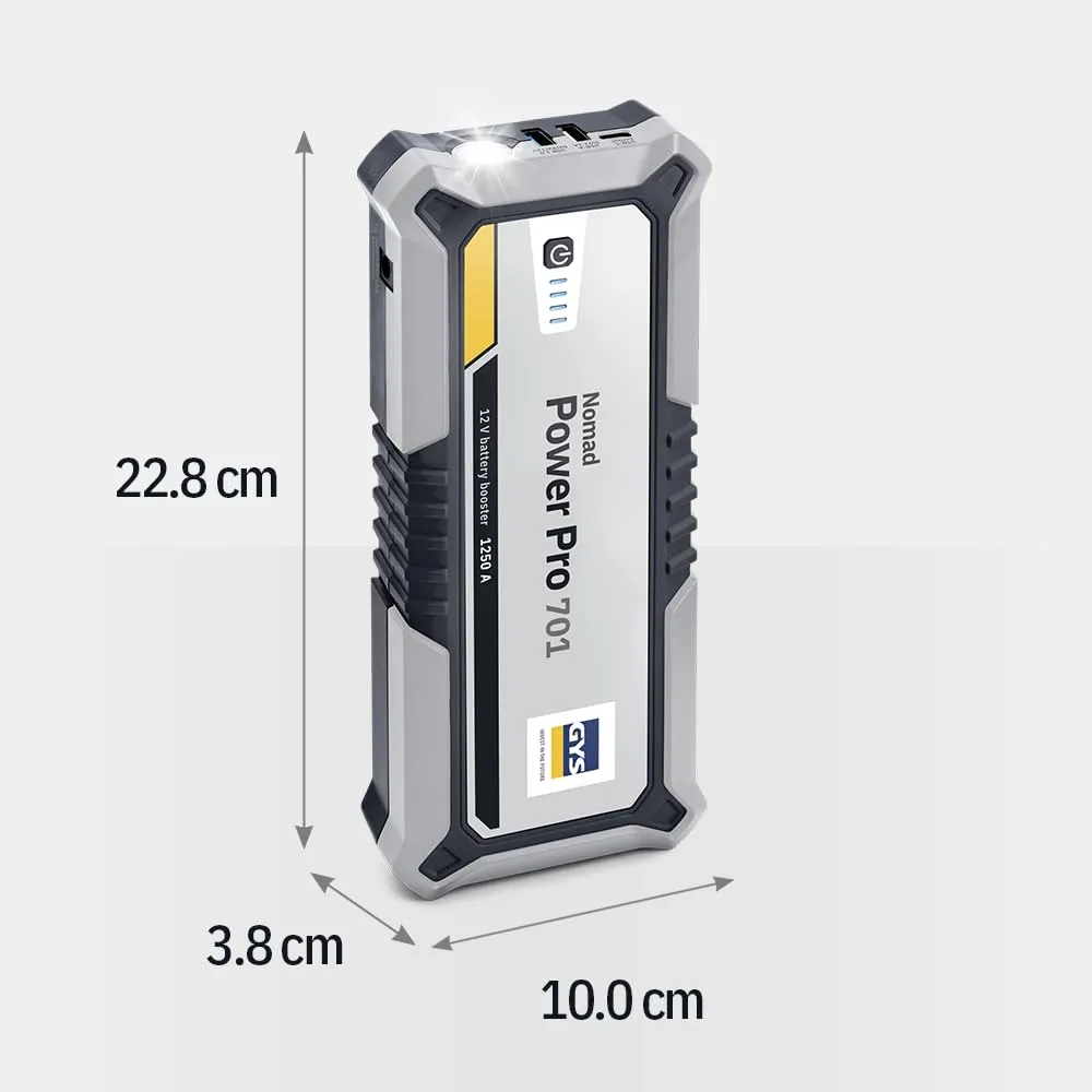 GYS Nomad Power Pro 701 booster batterie lithium 12 V 6 Ah 2000 A